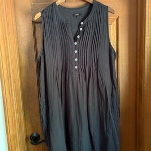 Quince 100% Organic Cotton Gauze Sleeveless Swing Dress L